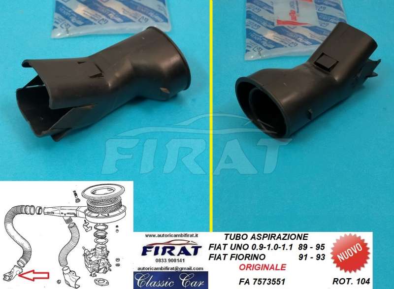 TUBO ASPIRAZIONE FIAT UNO 89 - 95 FIORINO 91-93 (7573551)